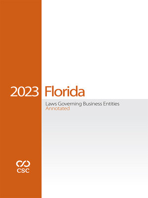 cover image of CSC Florida Laws Governing Business Entities Annotated